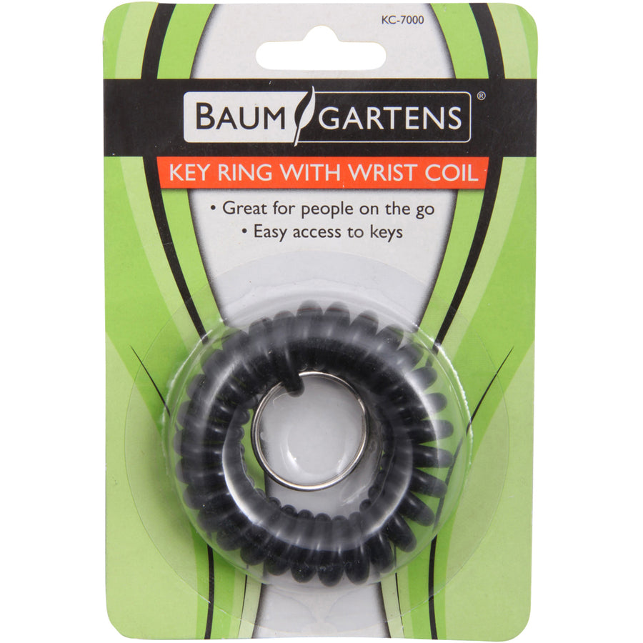 Baumgartens Plastic Wrist Coil Key Chains - 1 Each - Assorted - 