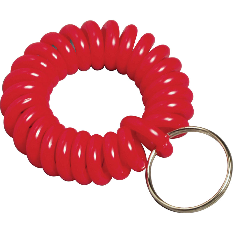 Baumgartens Plastic Wrist Coil Key Chains - 1 Each - Assorted - 