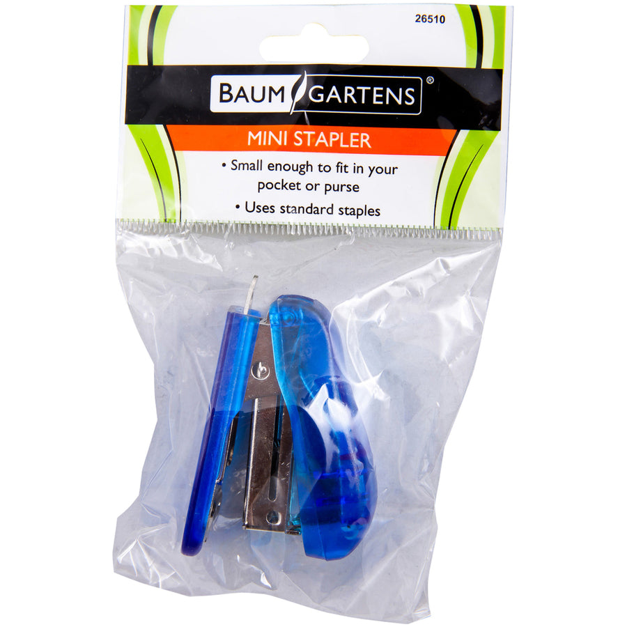 Baumgartens Translucent Plastic Mini Staplers - Mini - 1 Each - Assorted - 