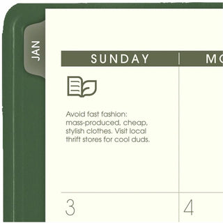 Recycled Weekly Vertical-Column Format Appointment Book, 11 x 8.25, Green Cover, 12-Month (Jan to Dec): 2024