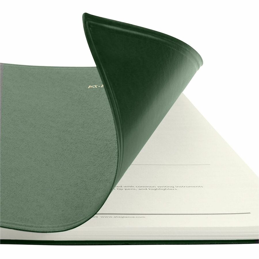 Recycled Weekly Vertical-Column Format Appointment Book, 11 x 8.25, Green Cover, 12-Month (Jan to Dec): 2024