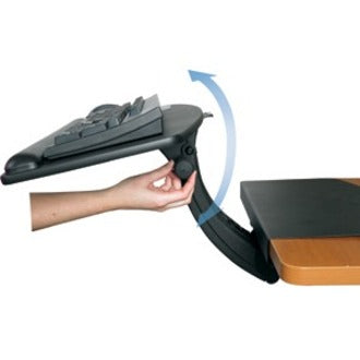 Sit/Stand Easy Adjust Keyboard Tray, Standard Platform, 25.5w x 12d, Black