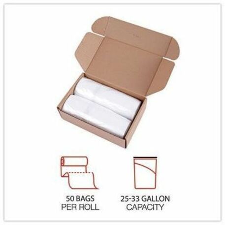 High-Density Shredder Bags, 25-33 gal Capacity, 100/Box