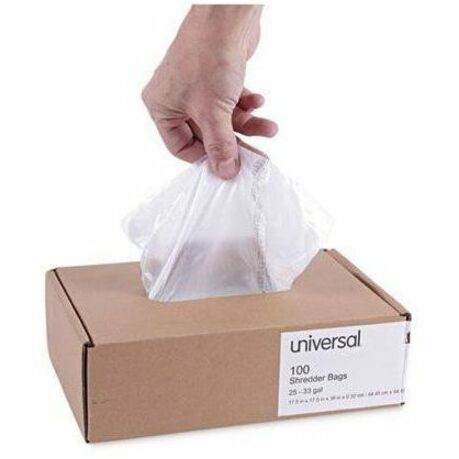 High-Density Shredder Bags, 25-33 gal Capacity, 100/Box