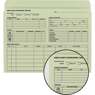 Smead Straight Tab Cut Letter Recycled Top Tab File Folder - 8 1/2" x 11" - Moss - 10% Recycled - 20 / Pack - 