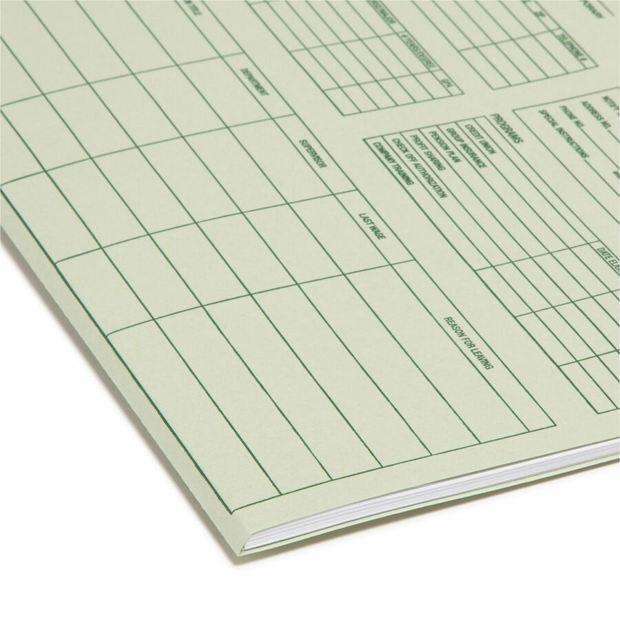 Smead Straight Tab Cut Letter Recycled Top Tab File Folder - 8 1/2" x 11" - Moss - 10% Recycled - 20 / Pack - 