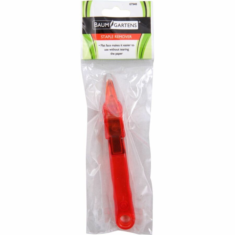 Baumgartens Translucent Slim Staple Remover - Plastic - Assorted - 1 Each