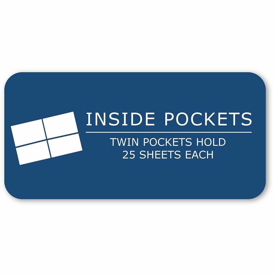 Roaring Spring Letter Pocket Folder - 8 1/2" x 11" - 50 Sheet Capacity - 2 Internal Pocket(s) - Paper - Assorted - 100 / Carton