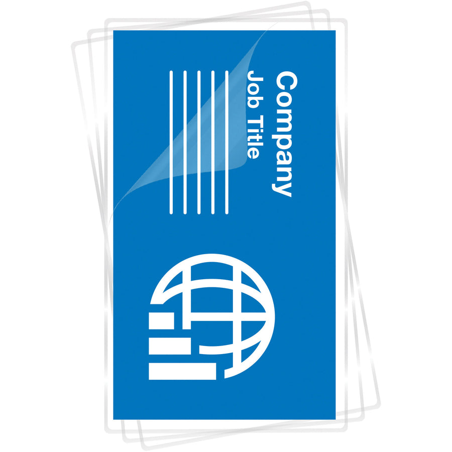 Fellowes Business Card Glossy Laminating Pouches - Sheet Size Supported: Business Card - Laminating Pouch/Sheet Size: 3.75" Width x 7 mil Thickness - Type G - Glossy - for Document, Business Card - Durable - Clear - 100 / Pack