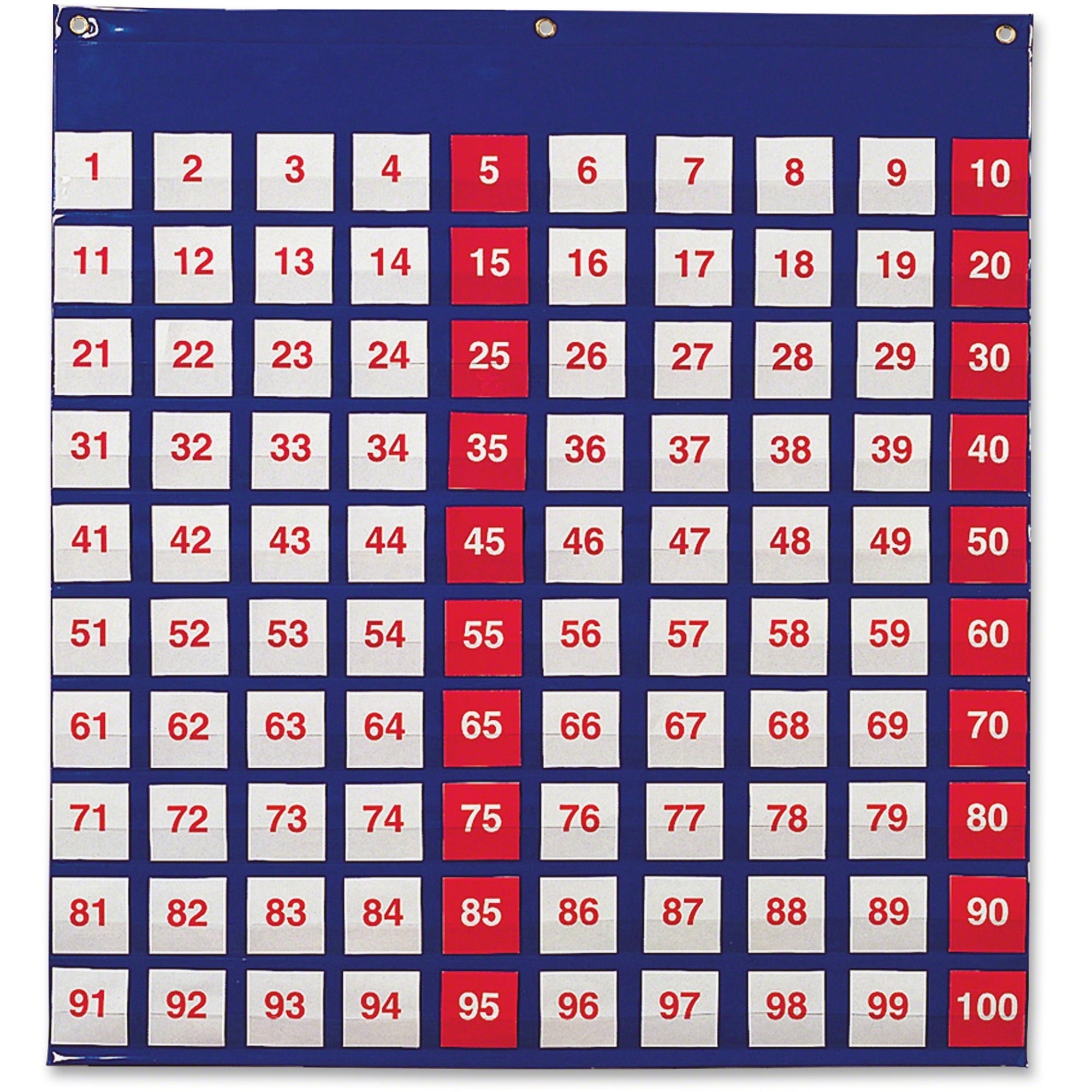 Learning Resources Hundred Pocket Chart - Theme/Subject: Learning - Skill Learning: Counting, Odd Number, Even Number, Number, Multiplication - 5+ - 1 Each - 