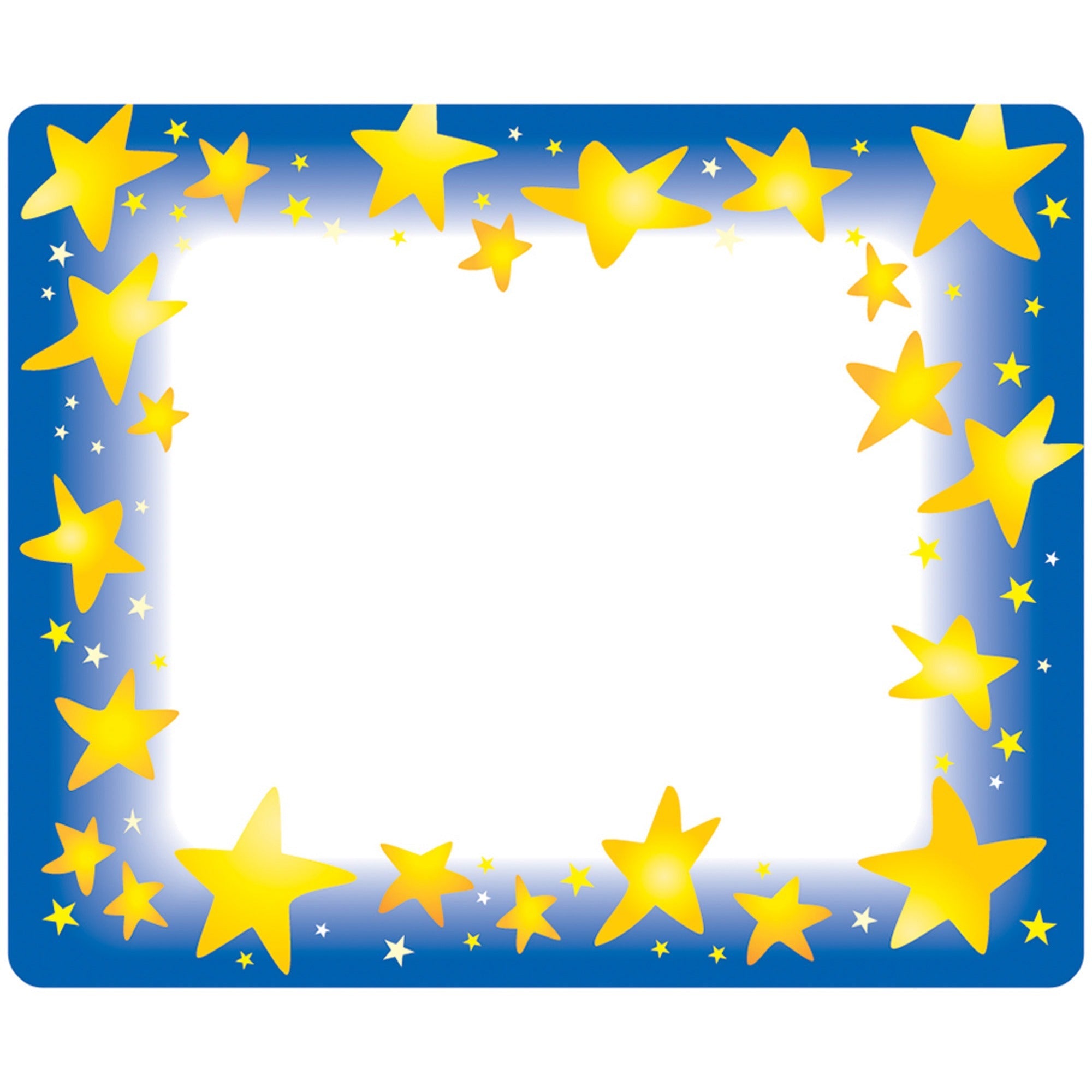 Trend Star Bright Self-adhesive Name Tags - 3" Length x 2.50" Width - Rectangular - 36 / Pack - Assorted - 