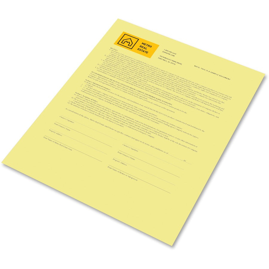 Revolution Digital Carbonless Paper, 1-Part, 8.5 x 11, Canary, 500/Ream