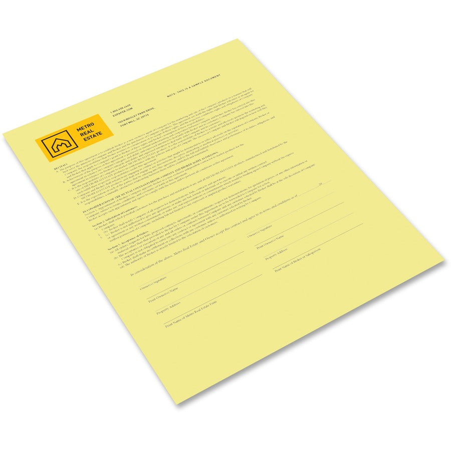 Revolution Digital Carbonless Paper, 1-Part, 8.5 x 11, Canary, 500/Ream