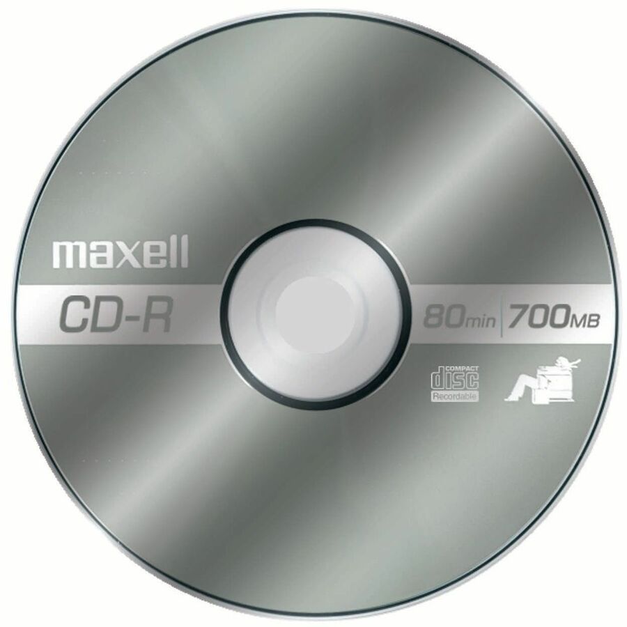 CD-R Discs, 700 MB/80 min, 48x, Spindle, Silver, 100/Pack