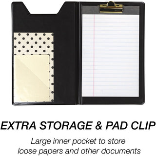 Samsill Professional Jr. Pad Holder - Storage for Document - Polyvinyl Chloride (PVC) - Black - 1 Each - 