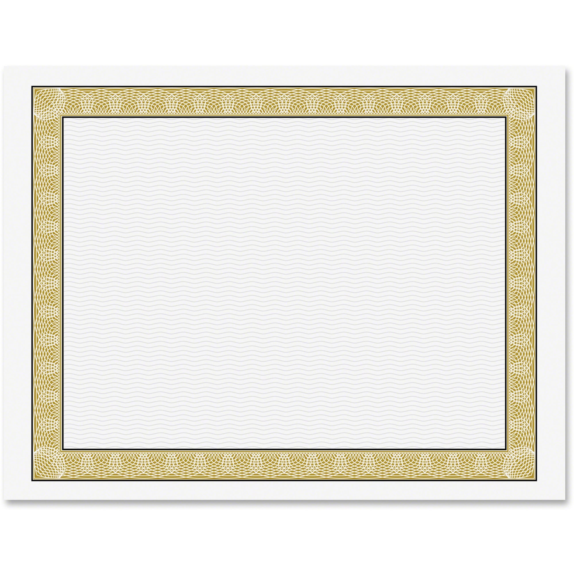 Archival Quality Parchment Paper Certificates, 11 x 8.5, Horizontal Orientation, Natural with White Diplomat Border, 50/Pack