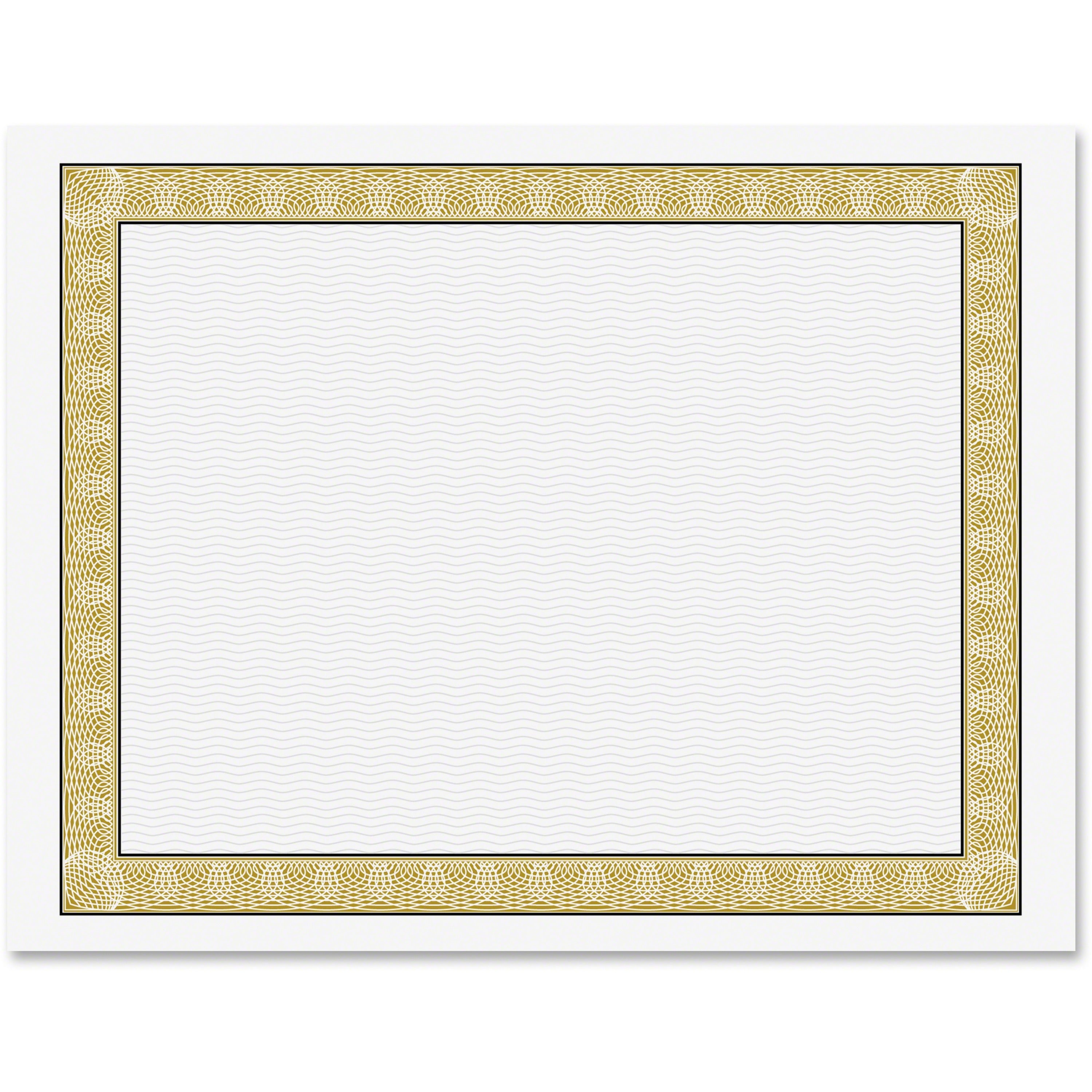 Archival Quality Parchment Paper Certificates, 11 x 8.5, Horizontal Orientation, Natural with White Diplomat Border, 50/Pack