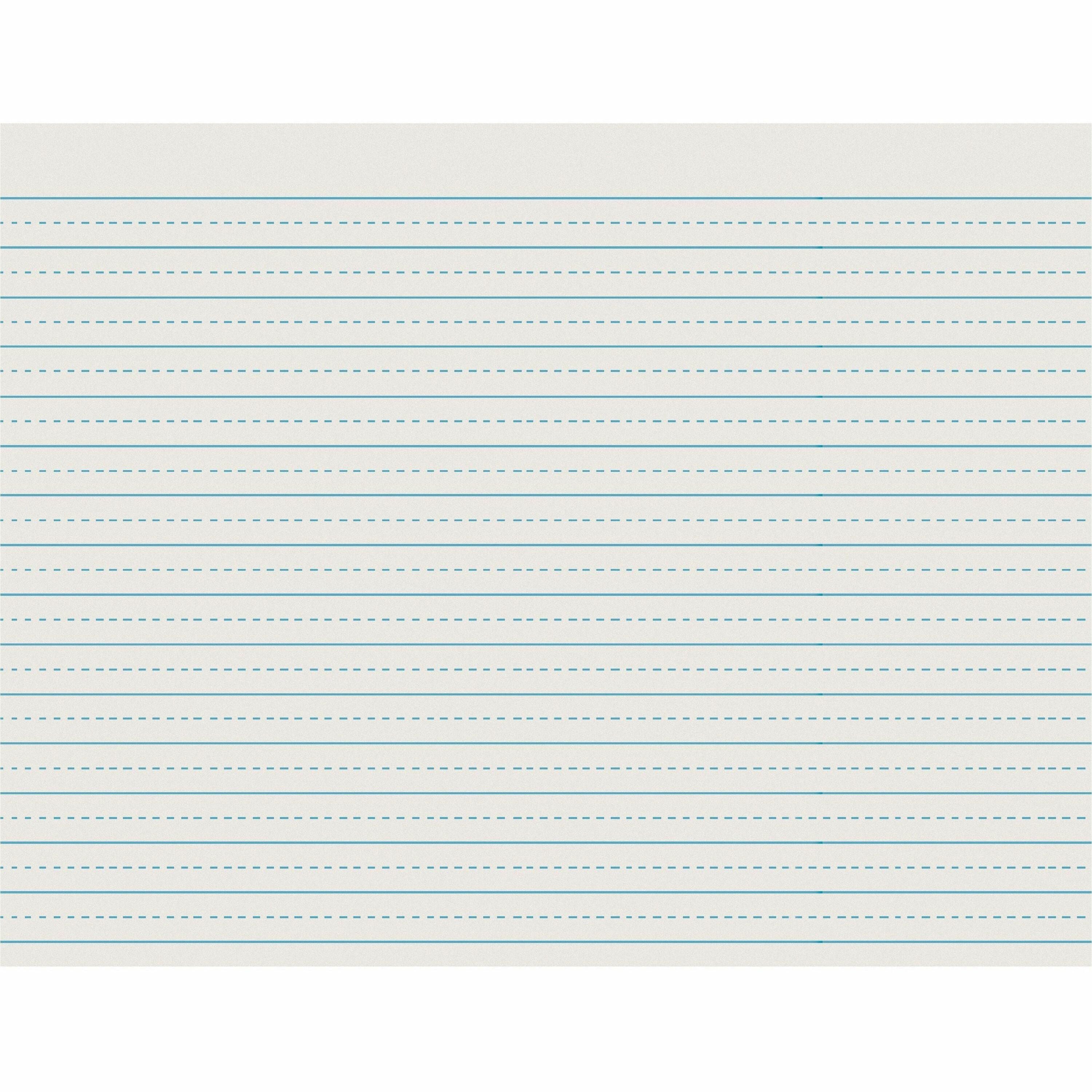 Pacon 2623 Alternate Dotted Newsprint Practice Paper - 500 Sheets - 0.50" Ruled - 30 lb Basis Weight - Letter - 11" x 8 1/2" - White Paper - 500 / Ream