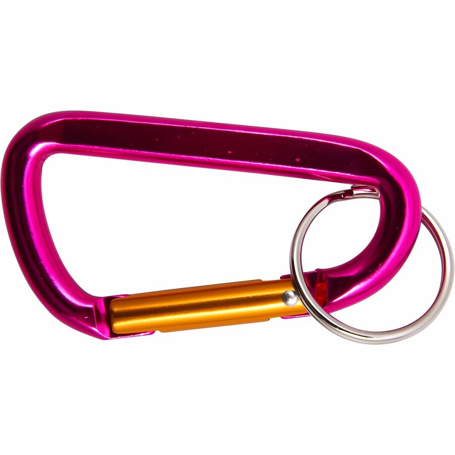 Baumgartens 3" Carabiner Key Ring - Aluminum - 1 Each - Assorted