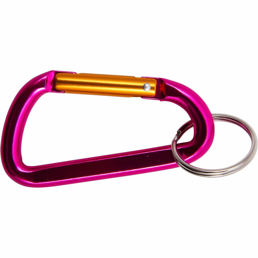 Baumgartens 3" Carabiner Key Ring - Aluminum - 1 Each - Assorted