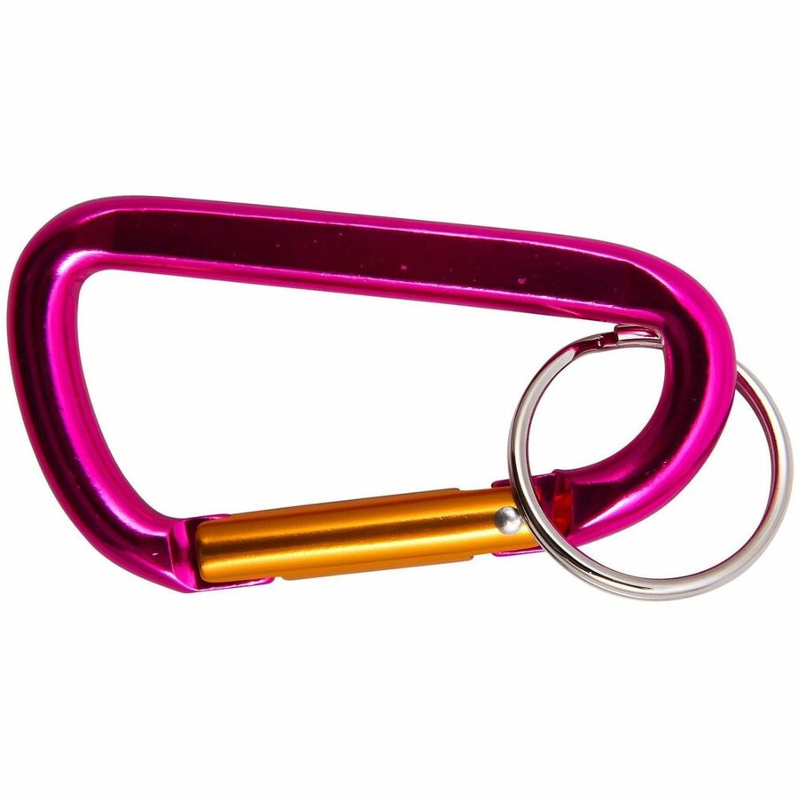 Baumgartens 3" Carabiner Key Ring - Aluminum - 1 Each - Assorted