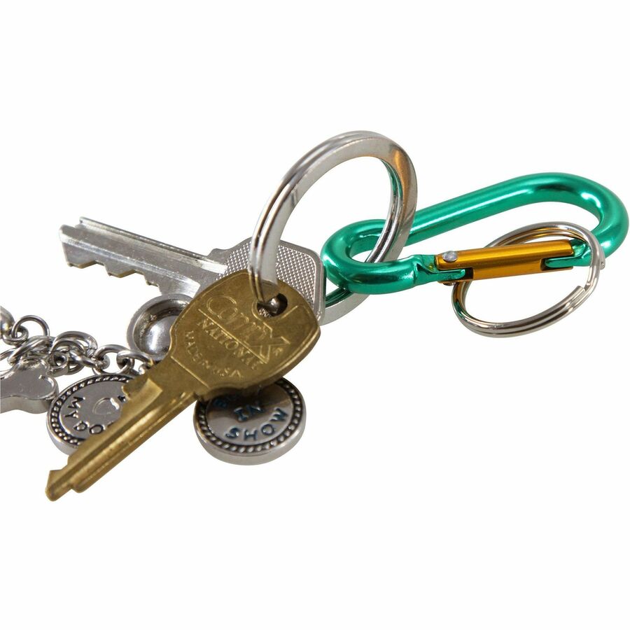 Baumgartens 2" Carabiner Key Ring - Aluminum - 1 Each - Assorted