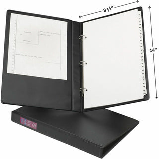 Legal Durable Non-View Binder with Round Rings, 3 Rings, 1" Capacity, 14 x 8.5, Black, (6400)