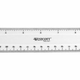 Non-Shatter Flexible Ruler, Standard/Metric, 12" Long, Plastic, Clear