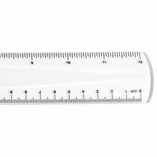 Non-Shatter Flexible Ruler, Standard/Metric, 12" Long, Plastic, Clear