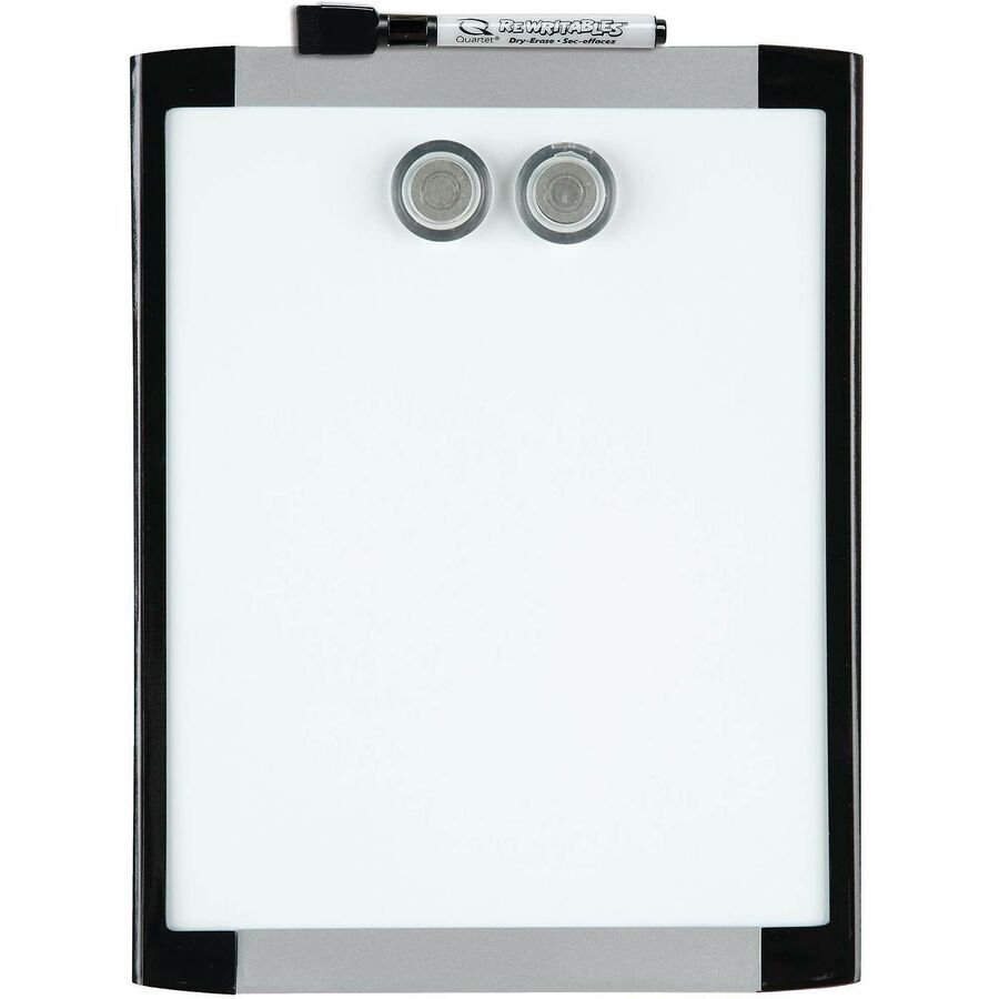 Quartet Decorative Dry-erase Whiteboard - 11" (0.9 ft) Width x 8.5" (0.7 ft) Height - White Stainless Steel Surface - Assorted Plastic Frame - Rectangle - Magnetic - Stain Resistant - 1 Each