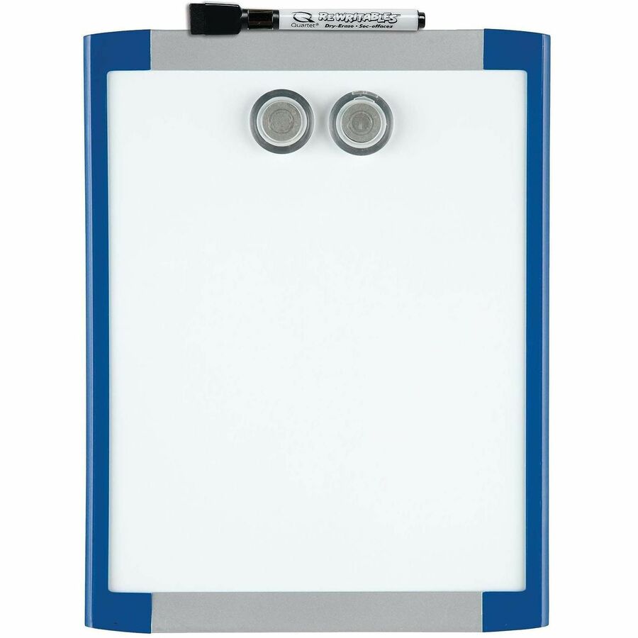 Quartet Decorative Dry-erase Whiteboard - 11" (0.9 ft) Width x 8.5" (0.7 ft) Height - White Stainless Steel Surface - Assorted Plastic Frame - Rectangle - Magnetic - Stain Resistant - 1 Each