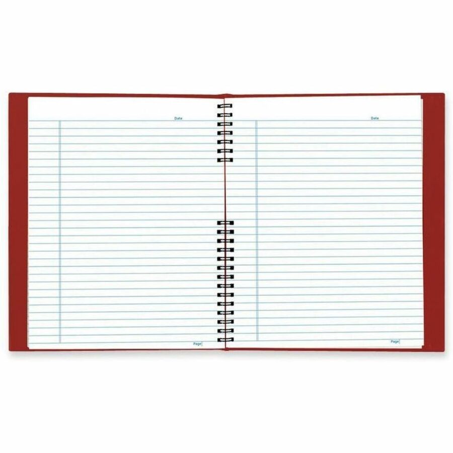 Rediform NotePro Twin - wire Composition Notebook - Letter - 200 Sheets - Twin Wirebound - Letter - 8 1/2" x 11" - White Paper - Red Lizard Cover - Pocket, Acid-free, Hard Cover, Micro Perforated, Tab, Index Sheet, Durable Cover, Self-adhesive - 1 Ea