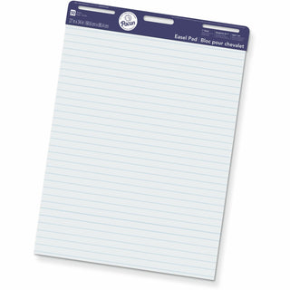 Pacon Ruled Easel Pads - 50 Sheets - Stapled/Glued - Front Ruling Surface - Ruled - 1" Ruled - 27" x 34" - White Paper - Chipboard Cover - Perforated, Bond Paper - 50 / Pad - 