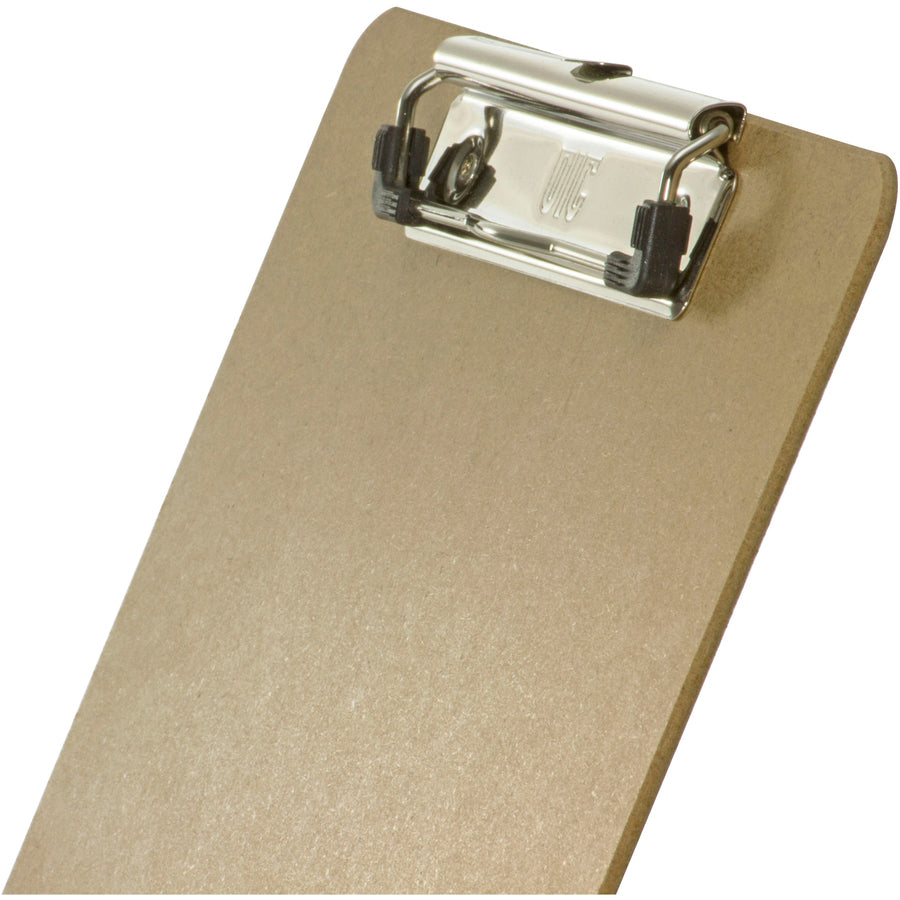 Officemate Low-profile Clipboard - 1" Clip Capacity - 9" x 12 1/2" - Hardboard - Brown - 1 Each - 