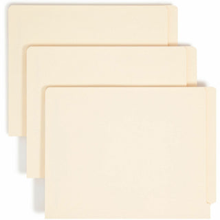 End Tab Fastener Folders with Reinforced Straight Tabs, 11-pt Manila, 2 Fasteners, Letter Size, Manila Exterior, 250/Box