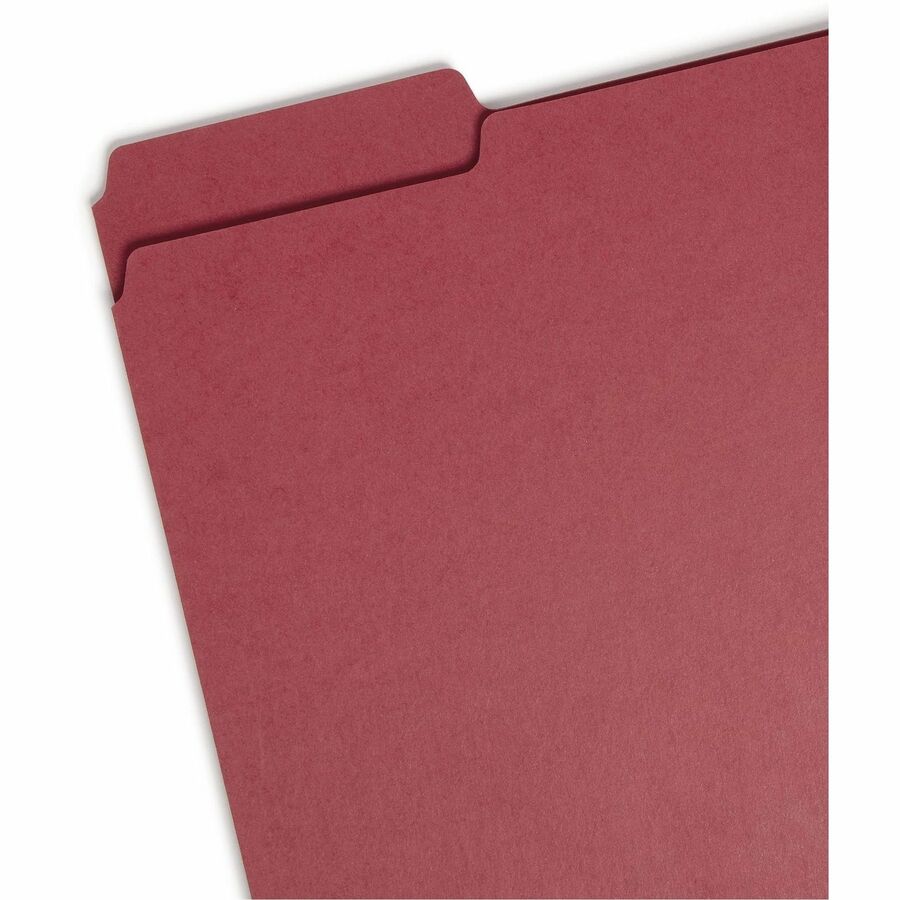 Colored Pressboard Fastener Folders with SafeSHIELD Fasteners, 2" Expansion, 2 Fasteners, Letter Size, Bright Red, 25/Box