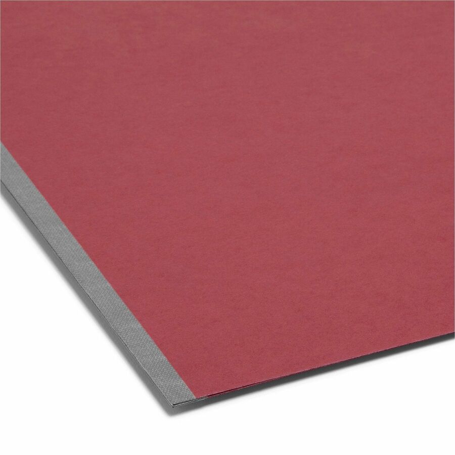 Colored Pressboard Fastener Folders with SafeSHIELD Fasteners, 2" Expansion, 2 Fasteners, Letter Size, Bright Red, 25/Box
