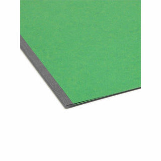 Colored Pressboard Fastener Folders with SafeSHIELD Coated Fasteners, 2" Expansion, 2 Fasteners, Letter Size, Green, 25/Box
