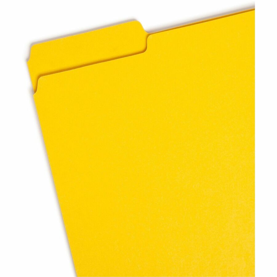 Colored Pressboard Fastener Folders with SafeSHIELD Coated Fasteners, 2" Expansion, 2 Fasteners, Letter Size, Yellow, 25/Box