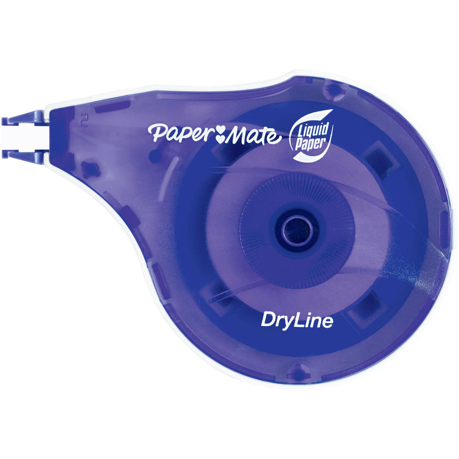 DryLine Correction Tape, Non-Refillable, Green/Purple Applicators, 0.17" x 472", 2/Pack