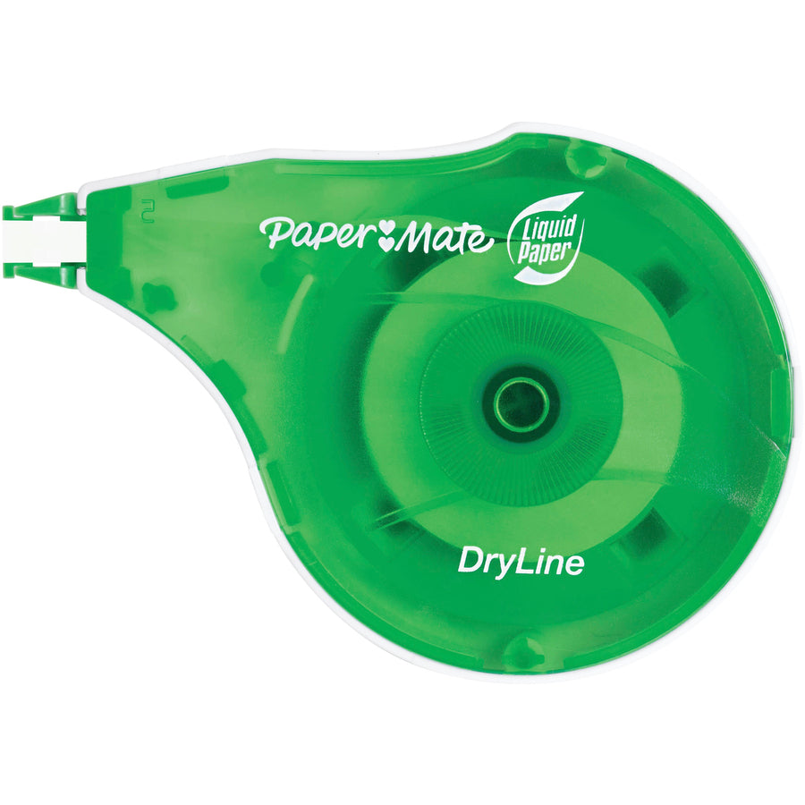 DryLine Correction Tape, Non-Refillable, Green/Purple Applicators, 0.17" x 472", 2/Pack