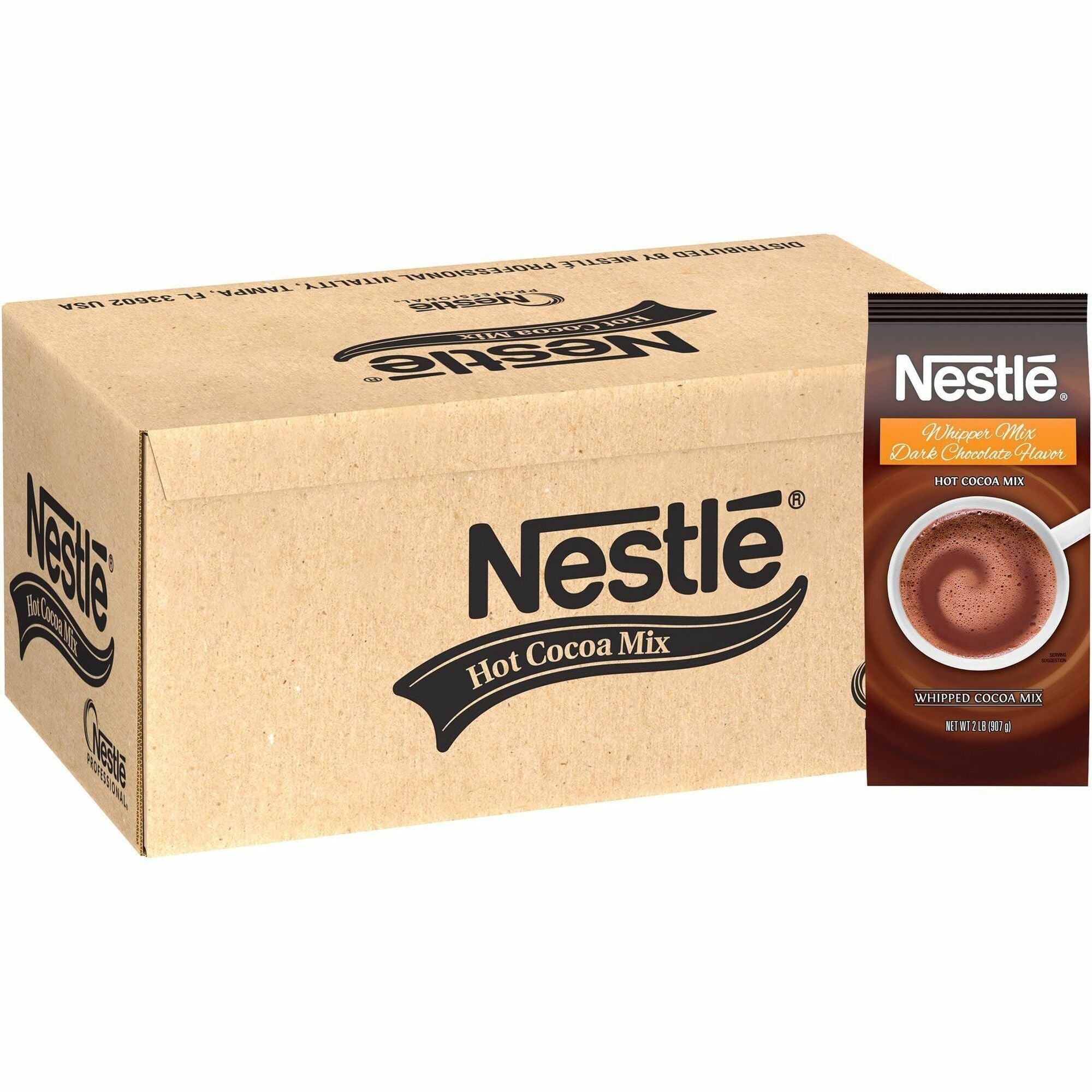 nestle-hot-cocoa-whipper-mix-chocolate-2lb-powder-12-carton_nes42850 - 1