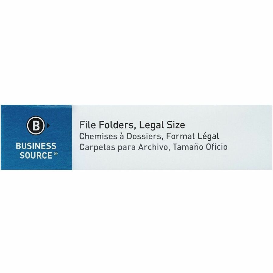 Business Source 1/3 Tab Cut Legal Recycled Top Tab File Folder - 8 1/2" x 14" - 3/4" Expansion - Top Tab Location - Assorted Position Tab Position - Manila - Manila - 10% Recycled - 100 / Box