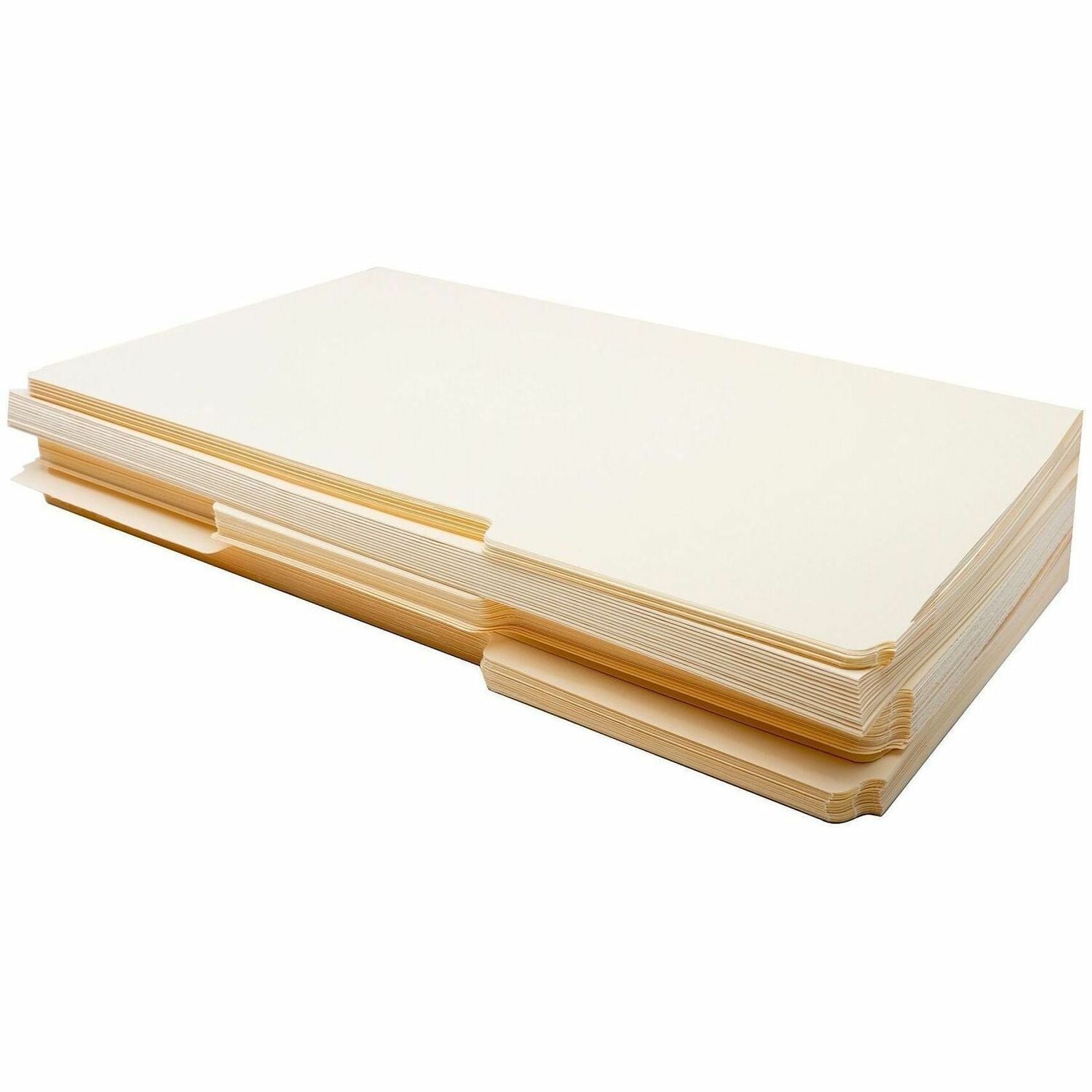 Business Source 1/3 Tab Cut Legal Recycled Top Tab File Folder - 8 1/2" x 14" - 3/4" Expansion - Top Tab Location - Assorted Position Tab Position - Manila - Manila - 10% Recycled - 100 / Box