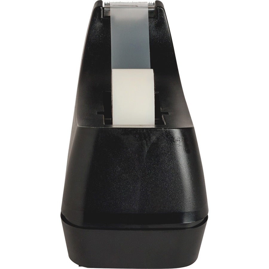 Business Source Standard Desktop Tape Dispenser - 1" Core - Non-skid Base - Plastic - Black - 1 Each
