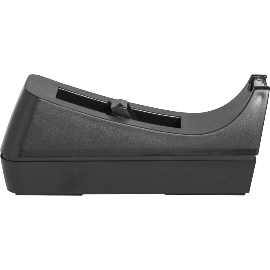Business Source Standard Desktop Tape Dispenser - 1" Core - Non-skid Base - Plastic - Black - 1 Each - 