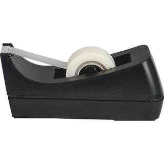 Business Source Standard Desktop Tape Dispenser - 1" Core - Non-skid Base - Plastic - Black - 1 Each