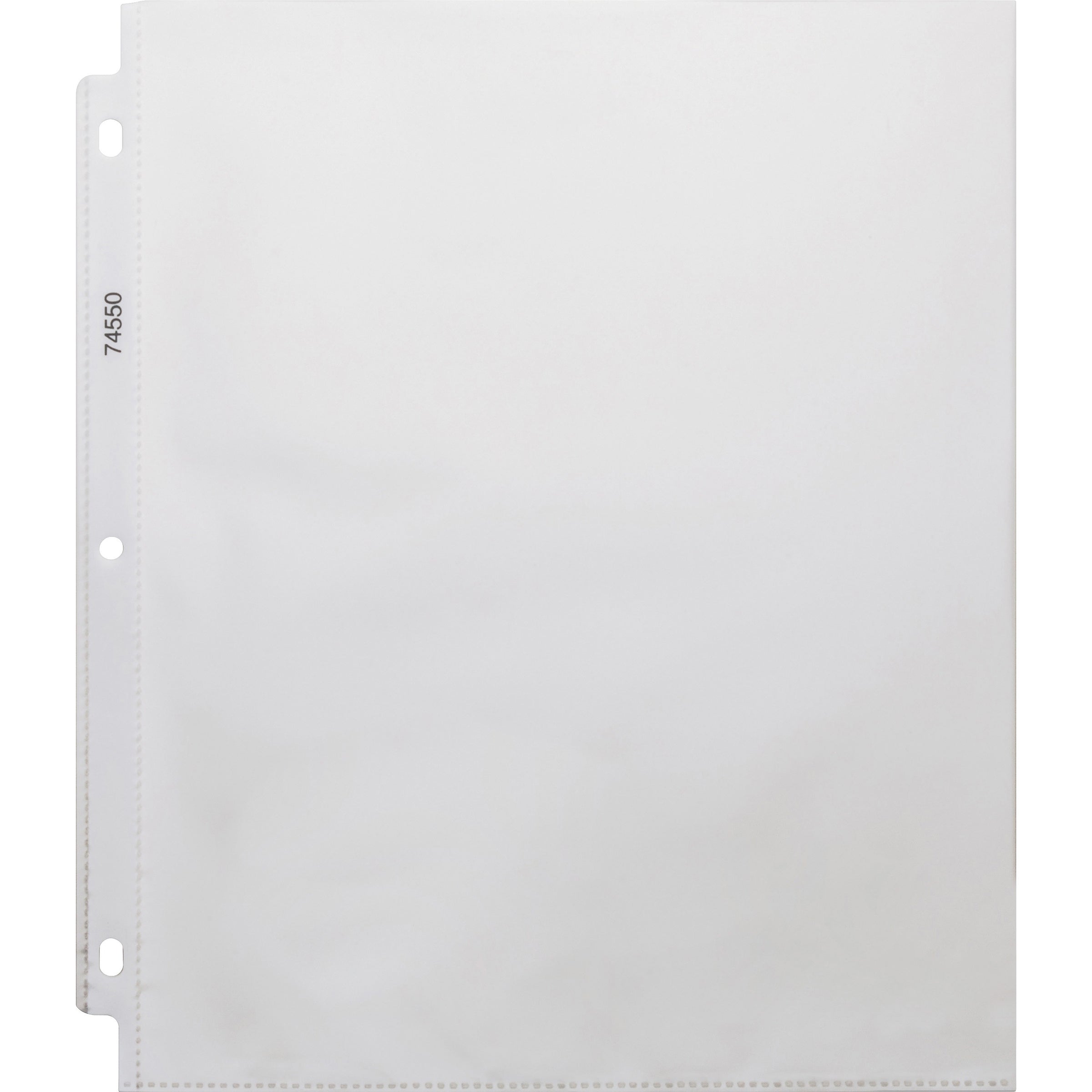 Business Source Top-Loading Poly Sheet Protectors - 3.3 mil Thickness - For Letter 8 1/2" x 11" Sheet - 3 x Holes - Ring Binder - Rectangular - Clear - Polypropylene - 100 / Box - 