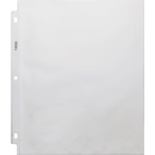 Business Source Top-Loading Poly Sheet Protectors - 3.3 mil Thickness - For Letter 8 1/2" x 11" Sheet - 3 x Holes - Ring Binder - Rectangular - Clear - Polypropylene - 100 / Box - 