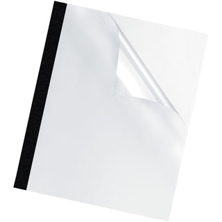 Thermal Binding System Presentation Covers, Clear, 16 to 30 Sheet Capacity, 11 x 8.5, Unpunched, 10/Pack